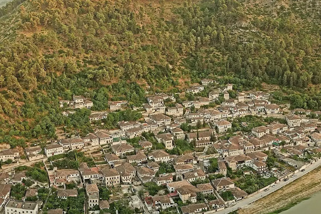 Berat old town Albania panorama