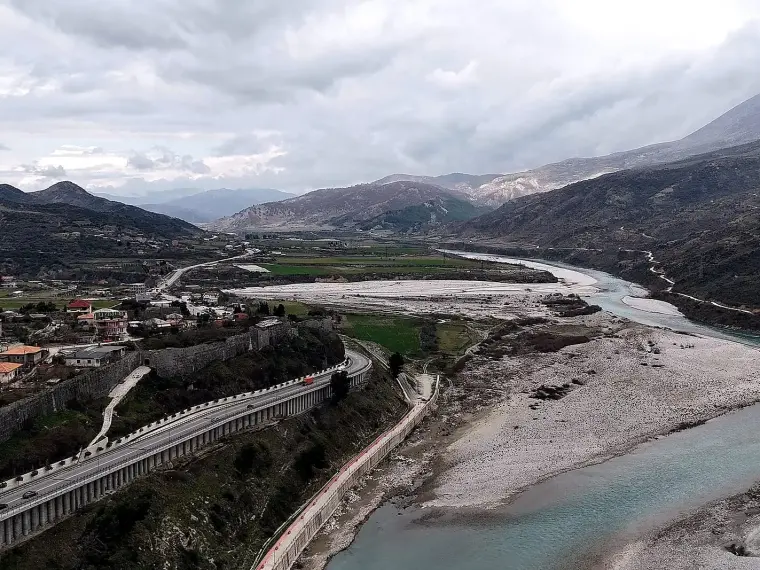 Tepelena Albania castle Vjosa