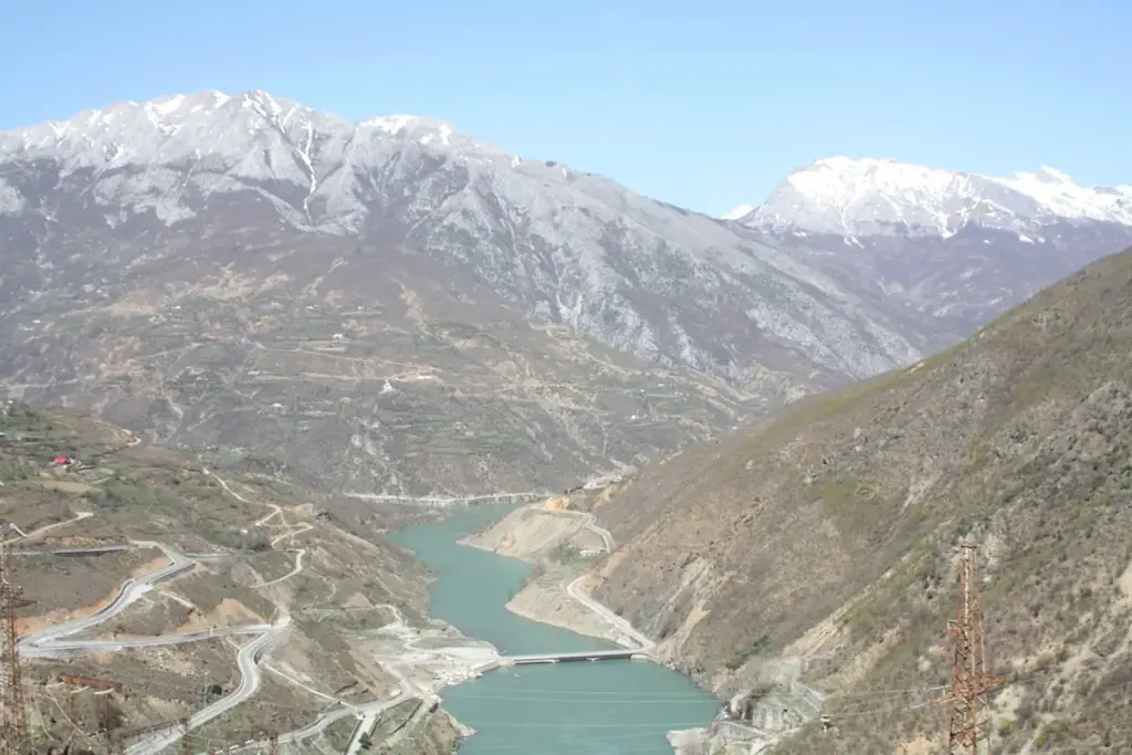 Albania lake mountain