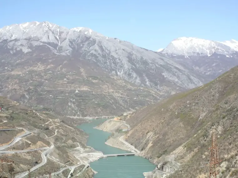 Albania lake mountain